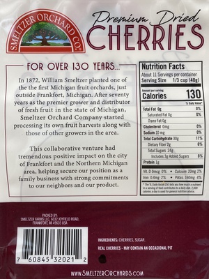 Premium Dried Tart Cherries 16oz. bag