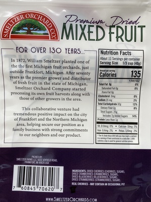 Premium Dried Mixed Fruit 16oz. bag