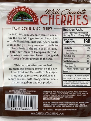 Milk Chocolate Covered Cherries 12 oz. Bag