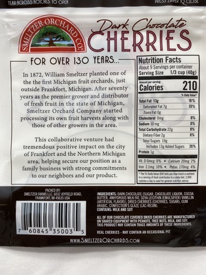 Dark Chocolate Covered Cherries 12/12 oz. Case