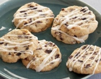 Dried Cherry and Almond Cookies with Vanilla Icing